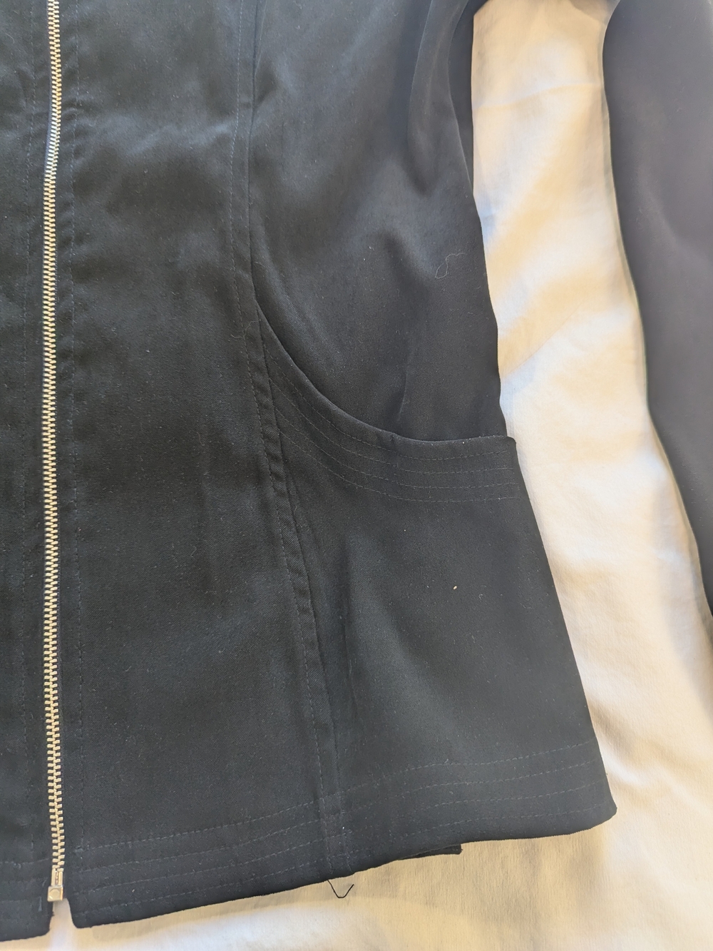 Black Women's Zip-Front Suede-Finish Jacket - Mandala - Picture 3 of 4